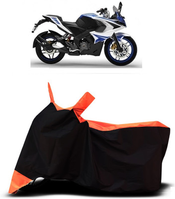 VESMEI Two Wheeler Cover for Bajaj(Pulsar RS 200, Orange)