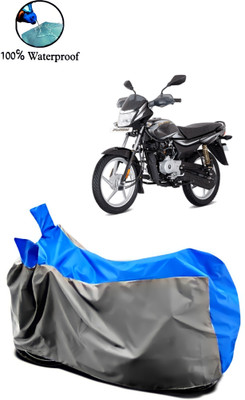 APNEK Waterproof Two Wheeler Cover for Bajaj(Platina 100, Grey, Blue)