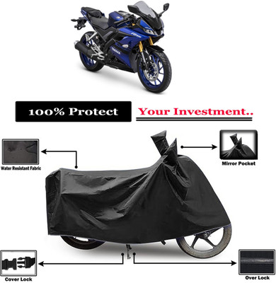 Amexride Two Wheeler Cover for Yamaha(YZF R15 V3.0, Black)
