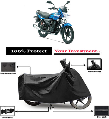 Amexride Two Wheeler Cover for Bajaj(Platina 125, Black)