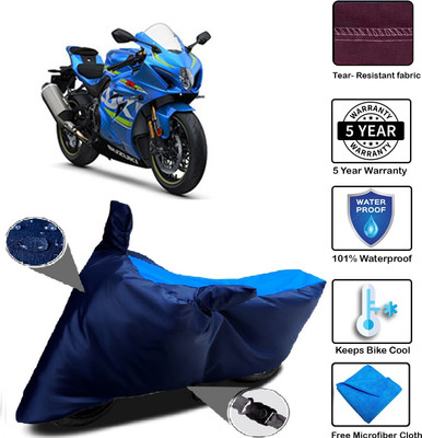 MISSION COLLECTION Waterproof Two Wheeler Cover for Suzuki(GSX, Blue)
