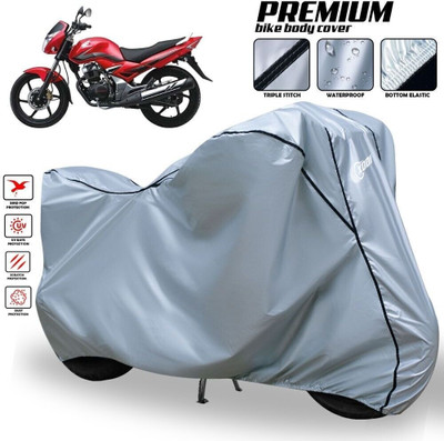 xodi Waterproof Two Wheeler Cover for Honda(CB Unicorn 150, Silver, Black)