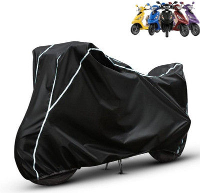 Amikan Waterproof Two Wheeler Cover for TVS(Scooty Pep Plus BS6, Black)
