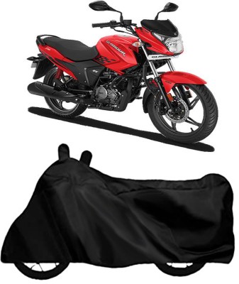 ROYAL AUTO MART Waterproof Two Wheeler Cover for Hero, Universal For Bike(Glamour, Black)