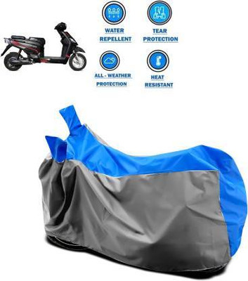 DeepShakshi AUTOMOTIVE Two Wheeler Cover for Hero(Electric NYX, Grey, Blue)