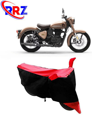 AutoGalaxy Waterproof Two Wheeler Cover for Royal Enfield(Classic 350 Signals, Black, Red)