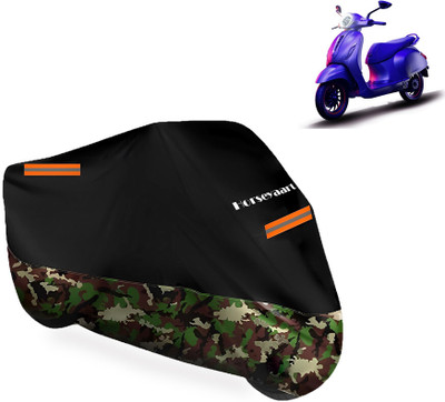 Horseyaart Waterproof Two Wheeler Cover for Bajaj(Urbanite Chetak, Multicolor)
