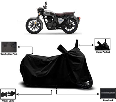 Amexride Two Wheeler Cover for Royal Enfield(Classic Gunmetal, Black)
