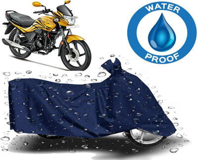 ROYAL AUTO MART Waterproof Two Wheeler Cover for Hero(Passion Xpro, Blue)