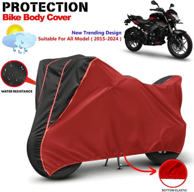 CABRY Waterproof Two Wheeler Cover for Bajaj(Pulsar NS 160, Red, Black)