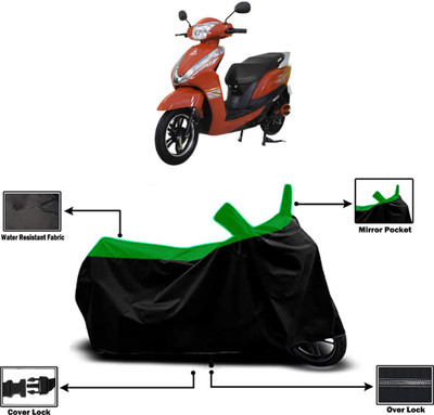 Amexride Two Wheeler Cover for Ampere(Magnus BS6, Green)