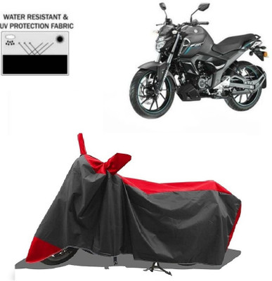 SK AUTO Waterproof Two Wheeler Cover for Yamaha(FZ FI, Black, Red)