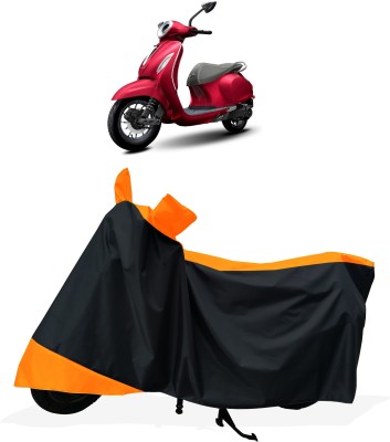 Tricway Two Wheeler Cover for Bajaj(Chetak, Orange)