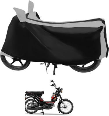 Euro Care Waterproof Two Wheeler Cover for TVS(Luna, Silver)
