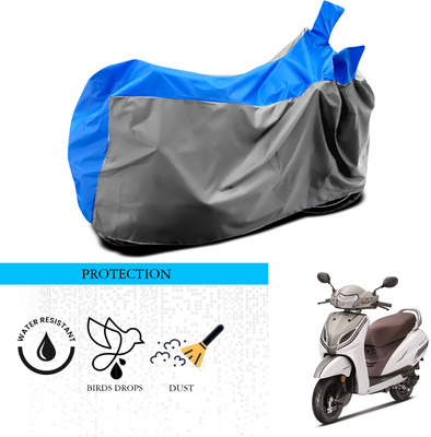 ANTHUB Waterproof Two Wheeler Cover for Honda(Activa 5G, Grey, Blue)