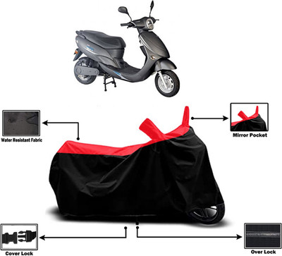 Amexride Two Wheeler Cover for Avon(E Star, Red)