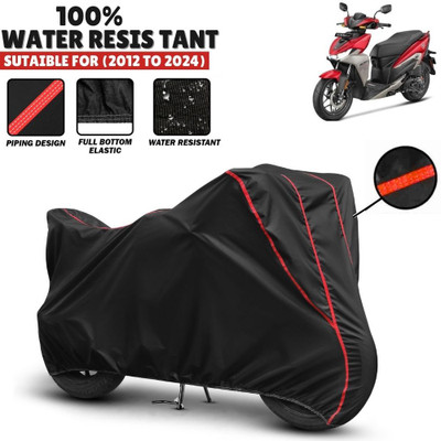 Mwiss Waterproof Two Wheeler Cover for Hero(Black, Red)
