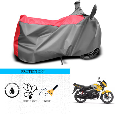 ANTHUB Waterproof Two Wheeler Cover for Hero(MotoCorp Passion Pro, Grey, Red)