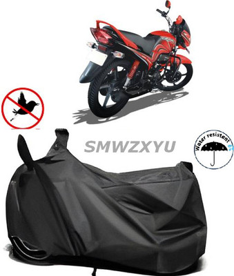 smwzxyu Waterproof Two Wheeler Cover for Hero(Passion Pro, Clear, Black)