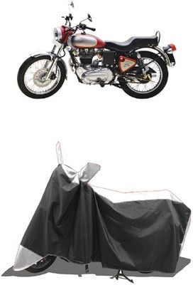 SUGASHRI Waterproof Two Wheeler Cover for Royal Enfield(Electra 4S, White, Black)