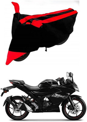 AutoGalaxy Waterproof Two Wheeler Cover for Suzuki(Gixxer SF, Red, Black)