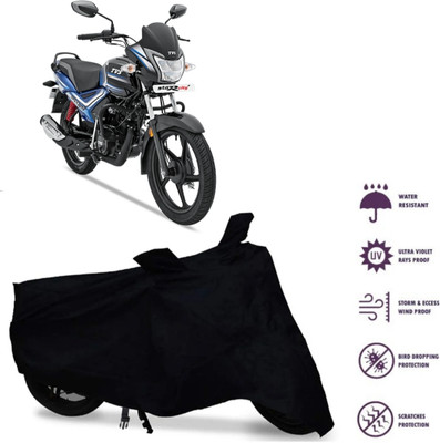 DeepShakshi AUTOMOTIVE Two Wheeler Cover for TVS(Star City Plus, Black)