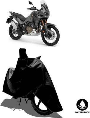 Amexride Waterproof Two Wheeler Cover for Honda(CRF1000L Africa Twin BS6, Black)