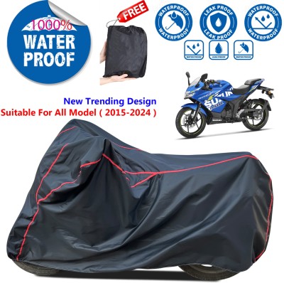 AutoGalaxy Waterproof Two Wheeler Cover for Suzuki(Gixxer SF 150, Black)