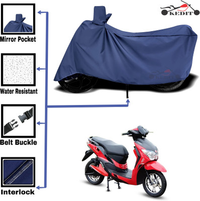KEDIT Two Wheeler Cover for Hero(Electric Dash BS6, Blue)