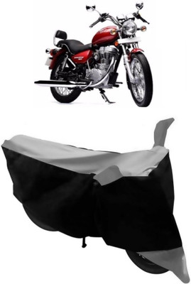 Varnwal E Commerce Waterproof Two Wheeler Cover for Royal Enfield(Twin spark, Grey, Black)