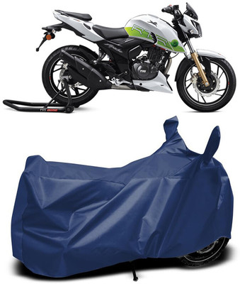 MADAFIYA Waterproof Two Wheeler Cover for TVS(Apache RTR 200 Fi E100, Blue)