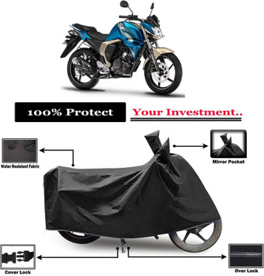KEDIT Two Wheeler Cover for Yamaha(FZ S FI (V 2.0), Black)