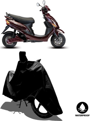 Amexride Waterproof Two Wheeler Cover for Hero Electric(Electric Wave Dx, Black)