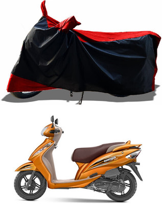 DeepShakshi AUTOMOTIVE Waterproof Two Wheeler Cover for TVS(Wego, Red)