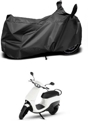 smwzxyu Waterproof Two Wheeler Cover for Ola(Scooty, Black)