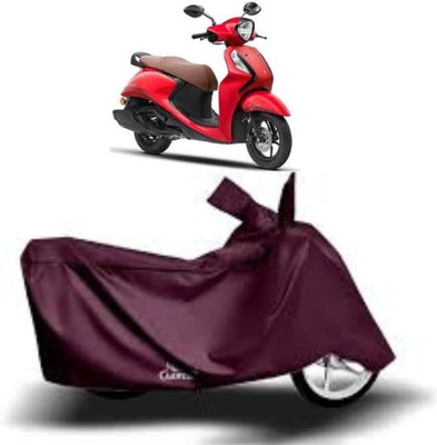 Mdstar Waterproof Two Wheeler Cover for Yamaha(Fascino, Maroon)