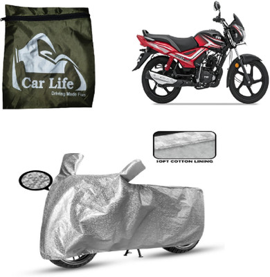 Car Life Two Wheeler Cover for TVS(Star City Plus, Silver)