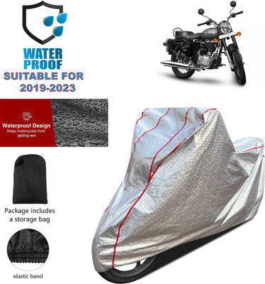 PAGORA Waterproof Two Wheeler Cover for Royal Enfield(Bullet, Silver)