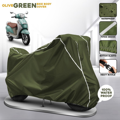 OliverX Waterproof Two Wheeler Cover for Suzuki(Access 125, Green)