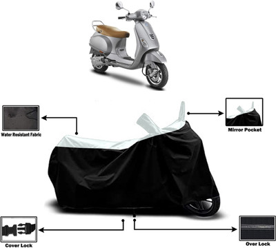 Amexride Two Wheeler Cover for Vespa(VXL 125 BS6, White)