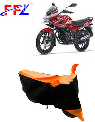 FFZ Waterproof Two Wheeler Cover for Bajaj(Discover 150 f, Black, Orange)