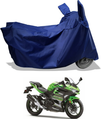 Amexride Two Wheeler Cover for Kawasaki(Ninja 400, Blue)