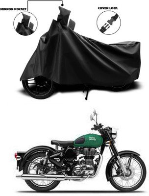 KEDIT Two Wheeler Cover for Royal Enfield(Classic 350, Black)