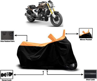 Amexride Two Wheeler Cover for TVS(Zeppelin BS6, Orange)