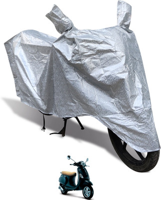Euro Care Waterproof Two Wheeler Cover for Vespa(Vespa, Silver)