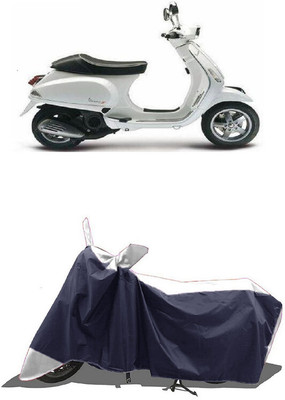 SUGASHRI Waterproof Two Wheeler Cover for Piaggio(Piaggio Vespa, White, Blue)
