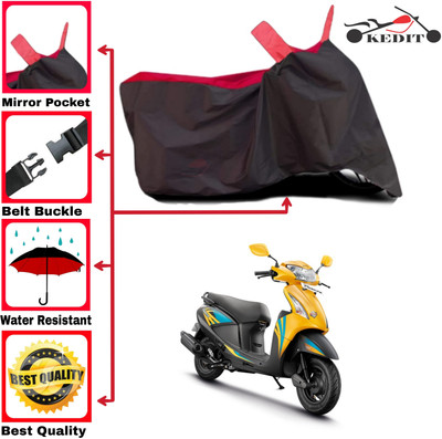 KEDIT Two Wheeler Cover for Hero(Pleasure, Red, Black)