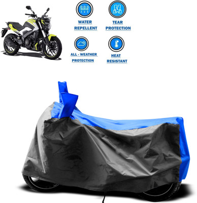 DeepShakshi AUTOMOTIVE Two Wheeler Cover for Bajaj(Dominar 250, Grey, Blue)