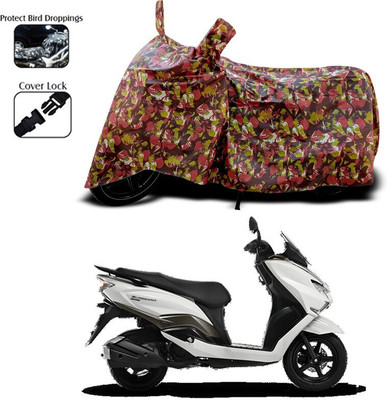 ANTHUB Waterproof Two Wheeler Cover for Suzuki(Red)