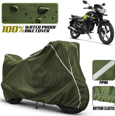 xodi Waterproof Two Wheeler Cover for Honda(SP125, Green, White)